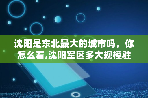 沈阳是东北最大的城市吗，你怎么看,沈阳军区多大规模驻扎