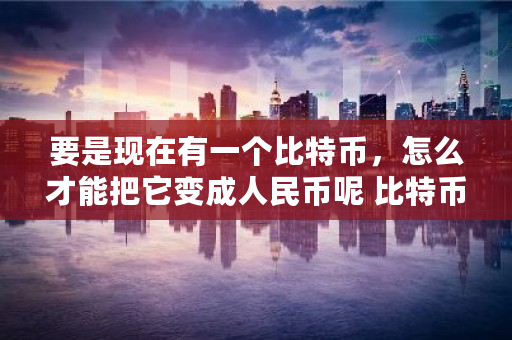 要是现在有一个比特币，怎么才能把它变成人民币呢 比特币想干嘛