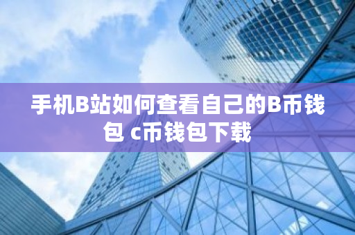 手机B站如何查看自己的B币钱包 c币钱包下载