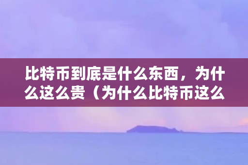 比特币到底是什么东西，为什么这么贵（为什么比特币这么贵还有人买）