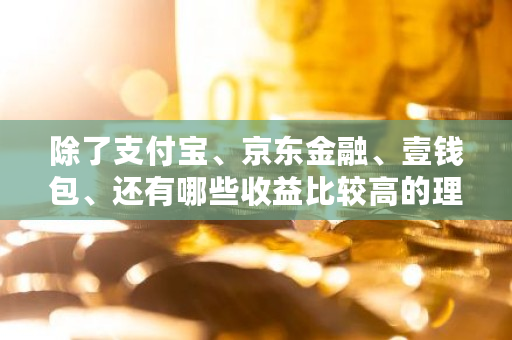 除了支付宝、京东金融、壹钱包、还有哪些收益比较高的理财方式 鲸钱包吧