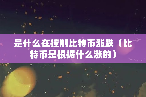 是什么在控制比特币涨跌（比特币是根据什么涨的）