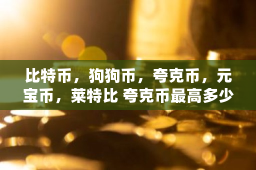 比特币，狗狗币，夸克币，元宝币，莱特比 夸克币最高多少钱一个