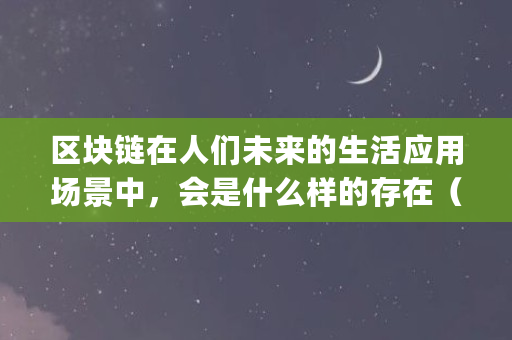 区块链在人们未来的生活应用场景中，会是什么样的存在（open bazaar）