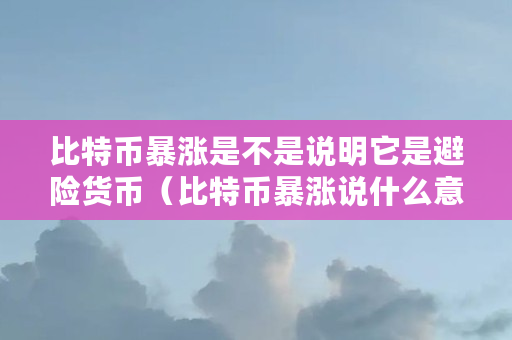 比特币暴涨是不是说明它是避险货币（比特币暴涨说什么意思）