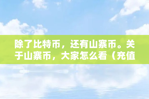 除了比特币,还有山寨币。关于山寨币,大家怎么看(充值地址是什么意思) 除了比特币,还有山寨币。关于山寨币,大家怎么看(充值地址是什么意思)