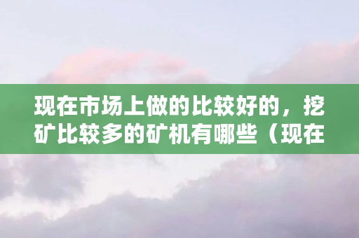 现在市场上做的比较好的，挖矿比较多的矿机有哪些（现在挖矿用什么矿机好）