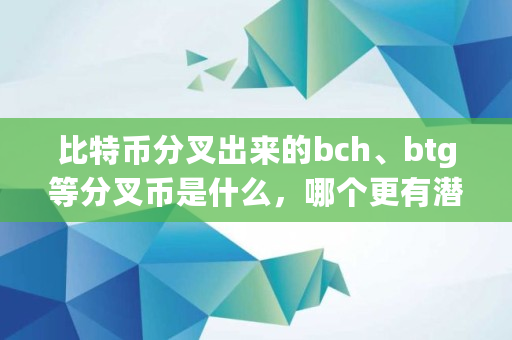 比特币分叉出来的bch、btg等分叉币是什么，哪个更有潜力成为下一个新的比特币,bcd比特钻石今天怎么了