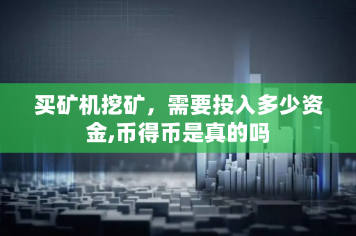 买矿机挖矿，需要投入多少资金,币得币是真的吗