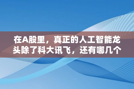 在A股里，真正的人工智能龙头除了科大讯飞，还有哪几个,人形机器人传感器股票龙头
