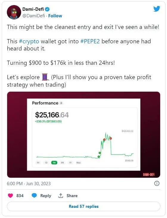 一天暴赚200倍！佩佩PEPE 2.0是什么？现在还能进场吗-第2张图片-欧意下载