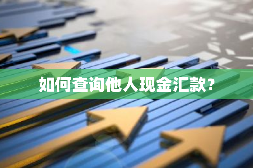 如何查询他人现金汇款？