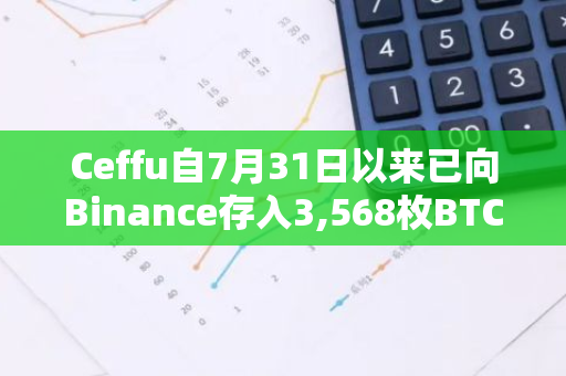 Ceffu自7月31日以来已向Binance存入3,568枚BTC，约2.116亿美元