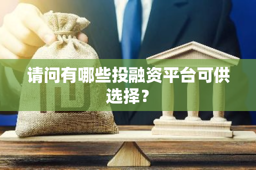 请问有哪些投融资平台可供选择？