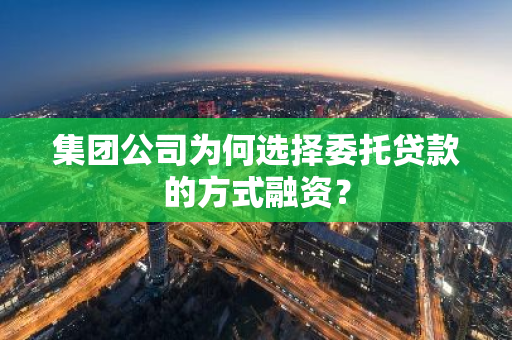 集团公司为何选择委托贷款的方式融资？