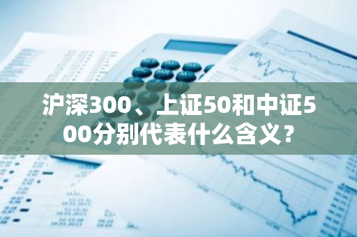 沪深300、上证50和中证500分别代表什么含义？