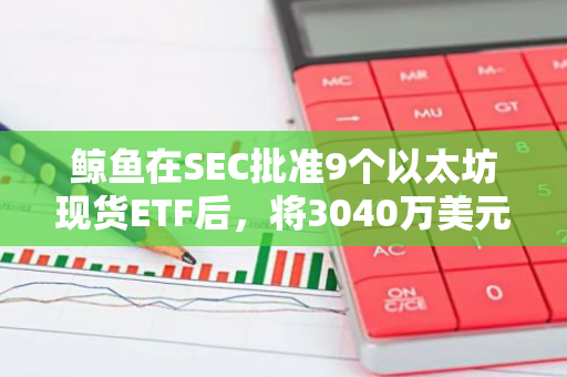 鲸鱼在SEC批准9个以太坊现货ETF后，将3040万美元的以太坊资金存入Binance