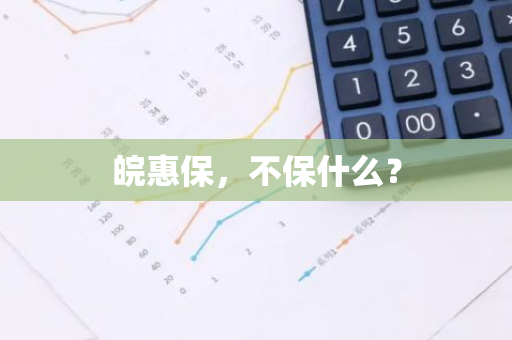 皖惠保，不保什么？