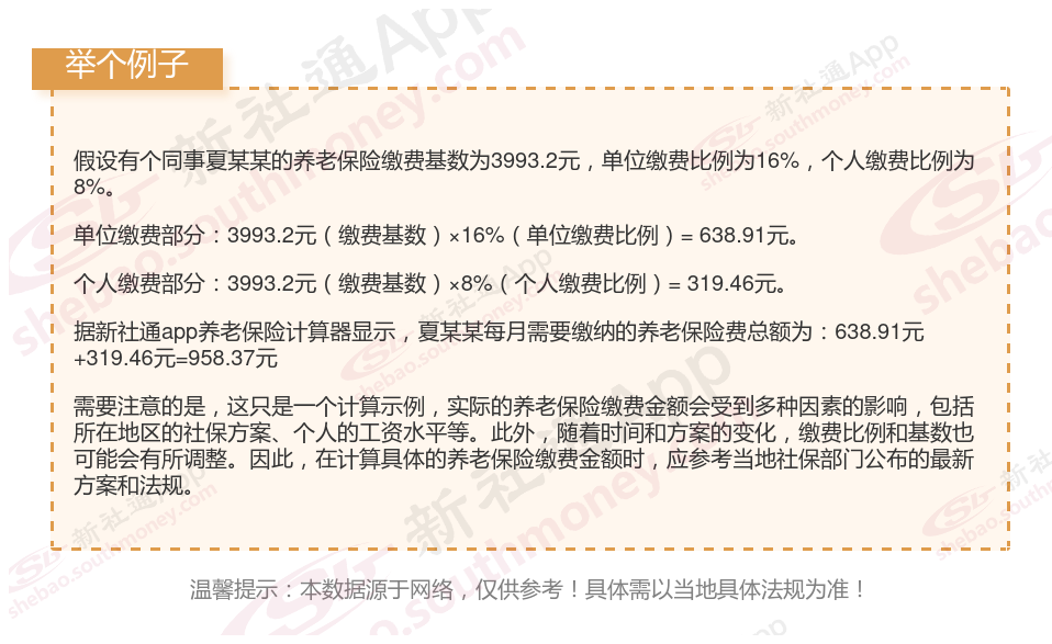 2023-2024年吉林白山养老保险缴费比例及缴费费用一览表