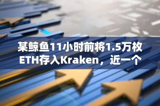 某鲸鱼11小时前将1.5万枚ETH存入Kraken，近一个月累计存入2.5万枚