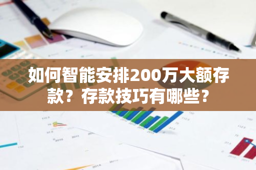 如何智能安排200万大额存款？存款技巧有哪些？