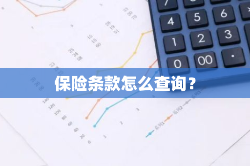 保险条款怎么查询？