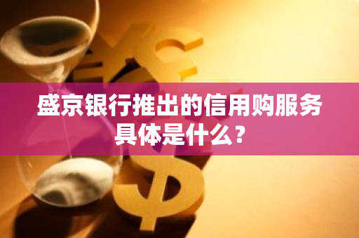 盛京银行推出的信用购服务具体是什么？