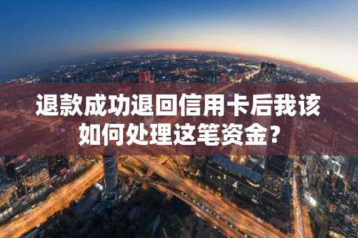 退款成功退回信用卡后我该如何处理这笔资金？