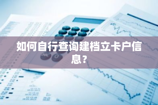 如何自行查询建档立卡户信息？