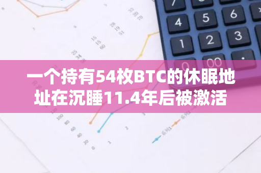 一个持有54枚BTC的休眠地址在沉睡11.4年后被激活