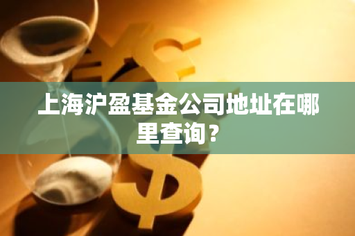 上海沪盈基金公司地址在哪里查询？