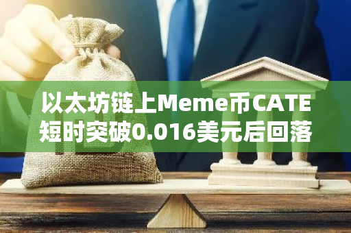 以太坊链上Meme币CATE短时突破0.016美元后回落，24小时涨幅169%