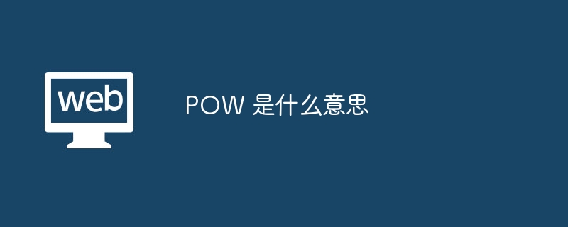 POW 是什么意思，POW 的运作方式是什么