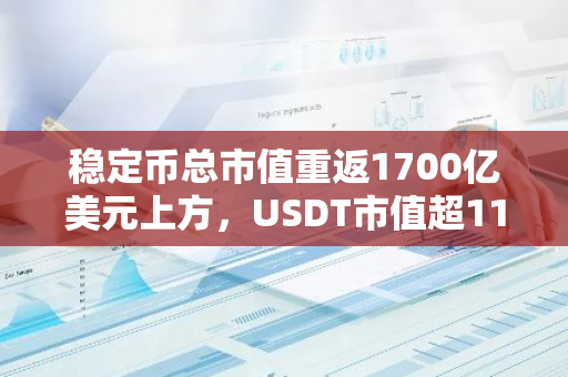 稳定币总市值重返1700亿美元上方，USDT市值超1186亿美元