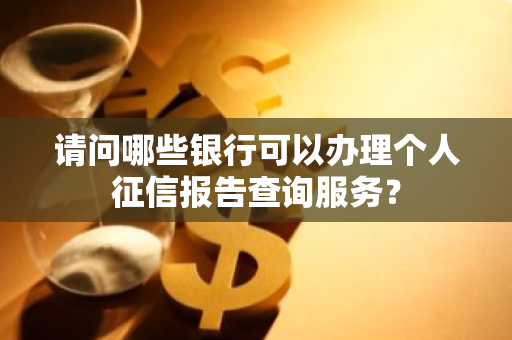 请问哪些银行可以办理个人征信报告查询服务？