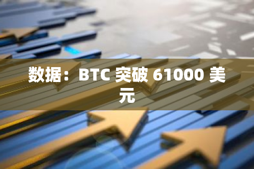 数据：BTC 突破 61000 美元