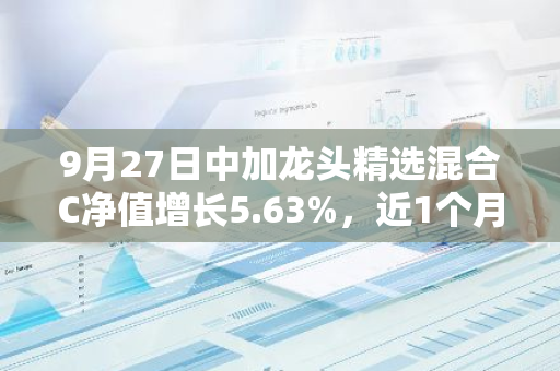 9月27日中加龙头精选混合C净值增长5.63%，近1个月累计上涨12.56%