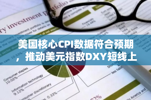 美国核心CPI数据符合预期，推动美元指数DXY短线上涨超过20点