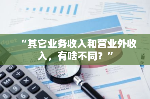 “其它业务收入和营业外收入，有啥不同？”