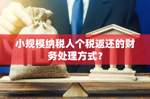 小规模纳税人个税返还的财务处理方式？