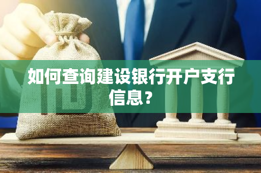 如何查询建设银行开户支行信息？