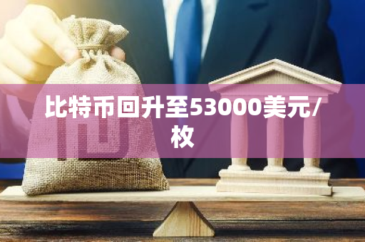 比特币回升至53000美元/枚