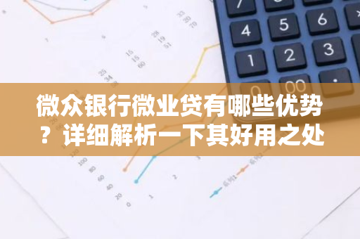 微众银行微业贷有哪些优势？详细解析一下其好用之处。