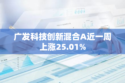 广发科技创新混合A近一周上涨25.01%