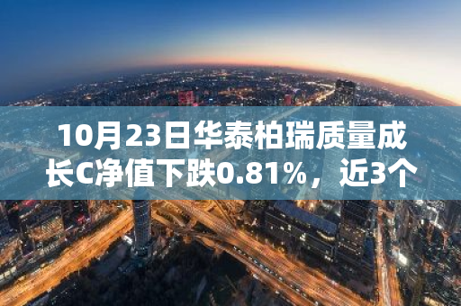 10月23日华泰柏瑞质量成长C净值下跌0.81%，近3个月累计上涨5.39%