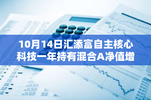 10月14日汇添富自主核心科技一年持有混合A净值增长1.56%，近1个月累计上涨27.01%