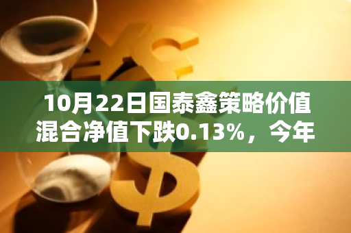 10月22日国泰鑫策略价值混合净值下跌0.13%，今年来累计下跌2.31%