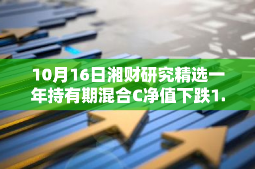 10月16日湘财研究精选一年持有期混合C净值下跌1.02%，今年来累计上涨0.01%