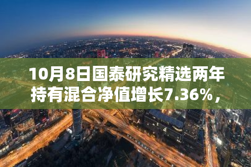 10月8日国泰研究精选两年持有混合净值增长7.36%，近1个月累计上涨32.94%