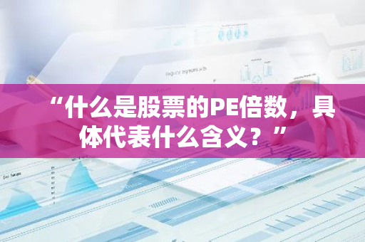 “什么是股票的PE倍数，具体代表什么含义？”